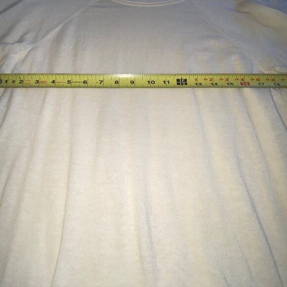 ELLE Long Sleeve Knit Sweater Tunic Top w/ Pretty Pink & Blue Floral Ruffle Hem - Picture 8 of 8